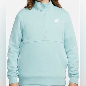 Nike Blue-Green Half-Zip Sweatshirt